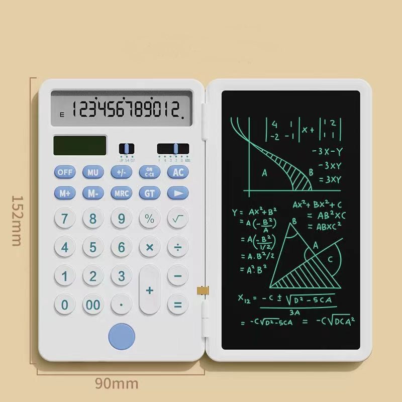 Calculadora con tableta de escritura LCD recargable y energía solar