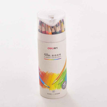 DELI 48 crayons de couleur pour enfants avec taille-crayon