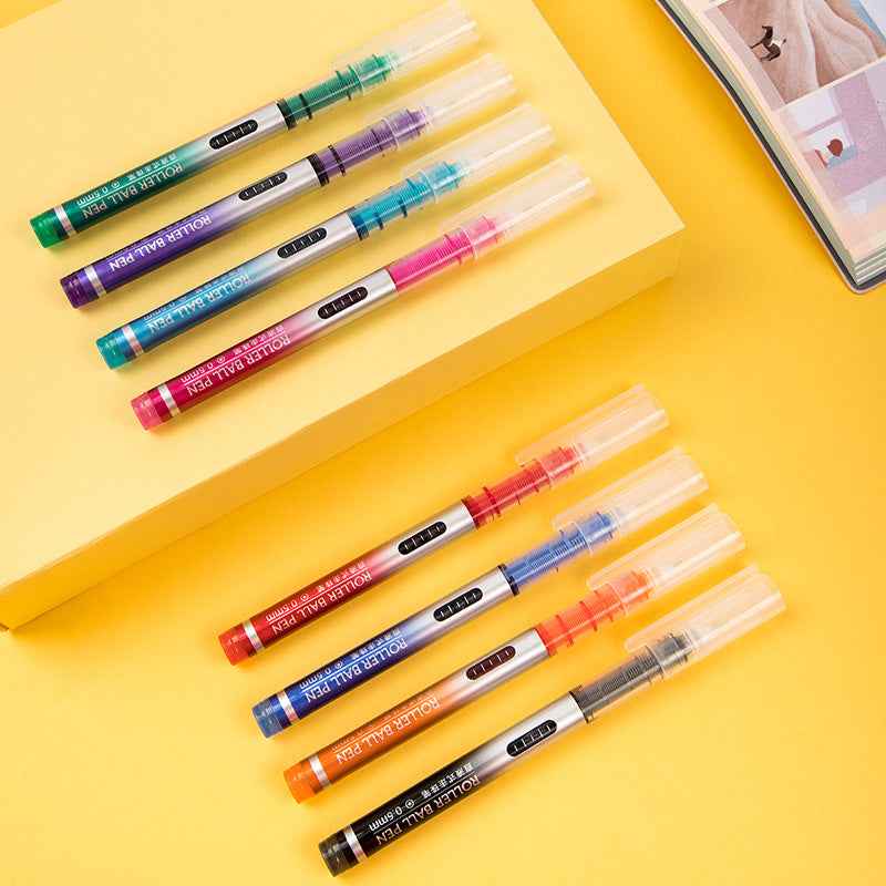 DELI S855 Rollerballpennen met vloeibare inkt 8 kleuren 0,5 MM fijne punt