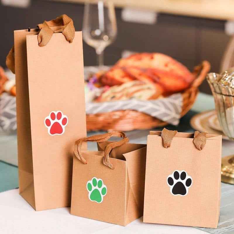 1000 autocollants empreintes de pattes de chien, 1 pouce