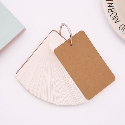 Blank Color Index Cards with Ring Memo Note Cards,8-Color