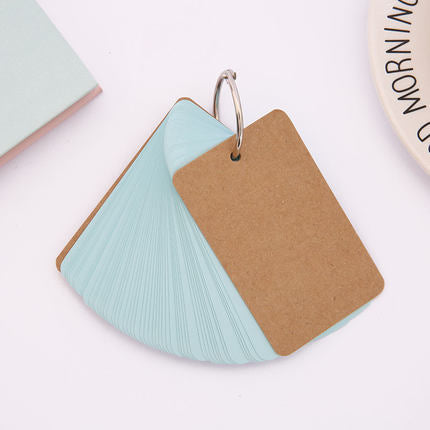 Blank Color Index Cards with Ring Memo Note Cards,8-Color