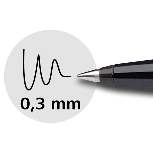 Schneider Topball 845 Rollerball Pen 0.3mm Black/Blue/Red Ink 3 Pack