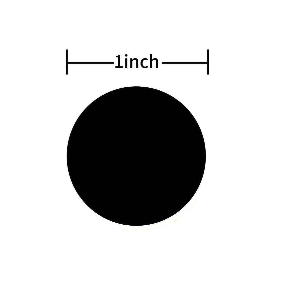 3000pcs 1 inch Dot 6 Rolls Coding Label Stickers Black