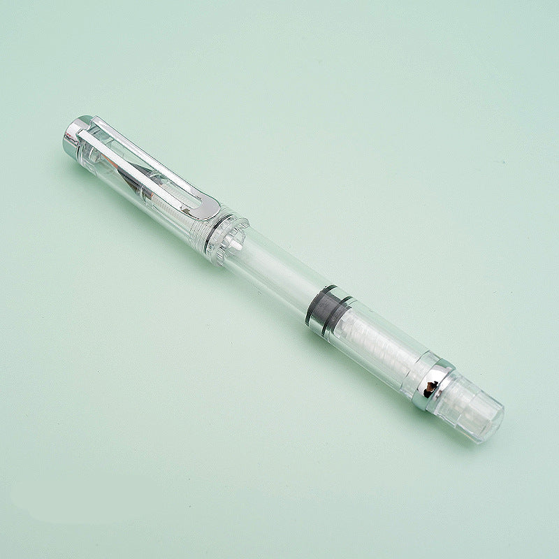 BANMI Calligraphy Soft Brush Pen Transparent Barrel Wolf Hair Tip 2 Pack