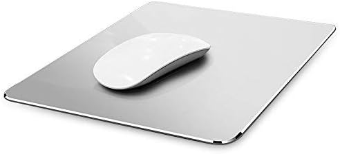 Hard Metal Aluminum Mouse Pad Mat Silver