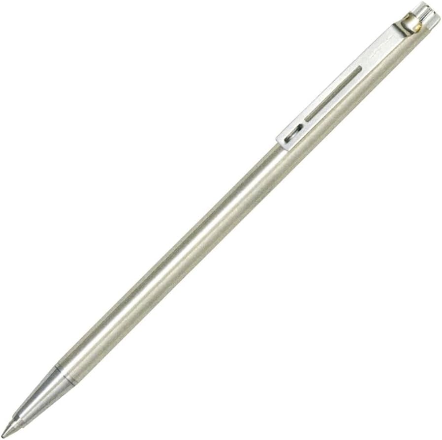 Pilot Birdy Stainless Steel Mini Ballpoint Pen | 0.7mm Black Ink | Pocket EDC | Japan
