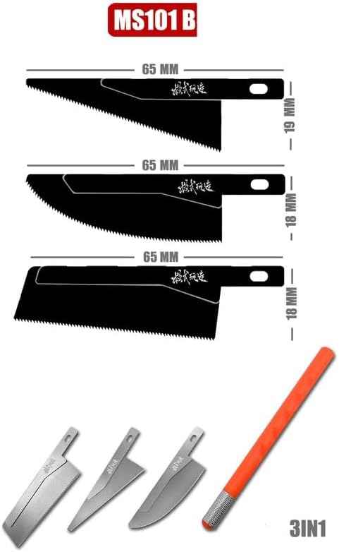 DSPIAE 2 Handles and 4 Blades Mini Hand Saws for Model