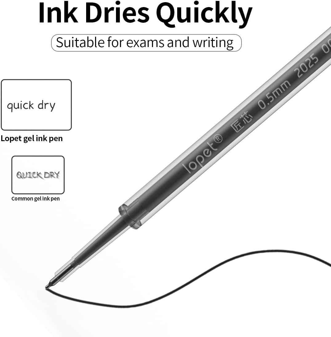 LOPET 4Pcs Cute Fluffy Clouds Retractable Gel Pens 0.5mm Black Ink