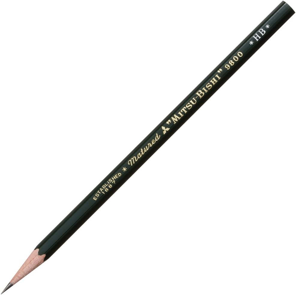 Crayon Mitsubishi 9800, B, paquet de 12
