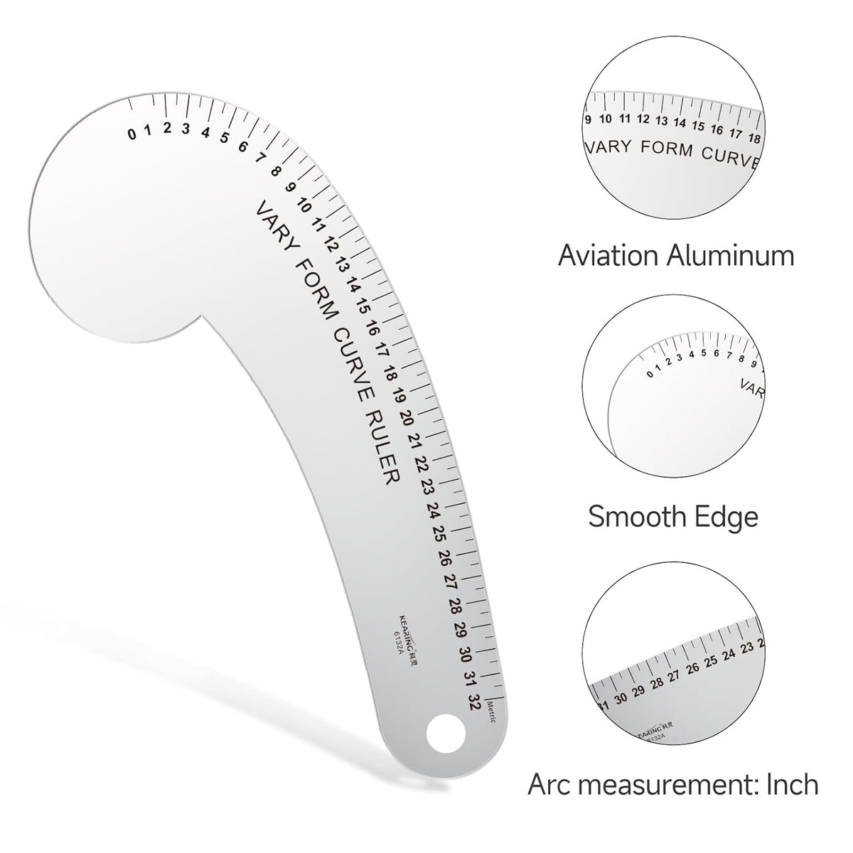 Vary Form Curve Ruler 12“ French Curve Ruler for Measuring Sewing