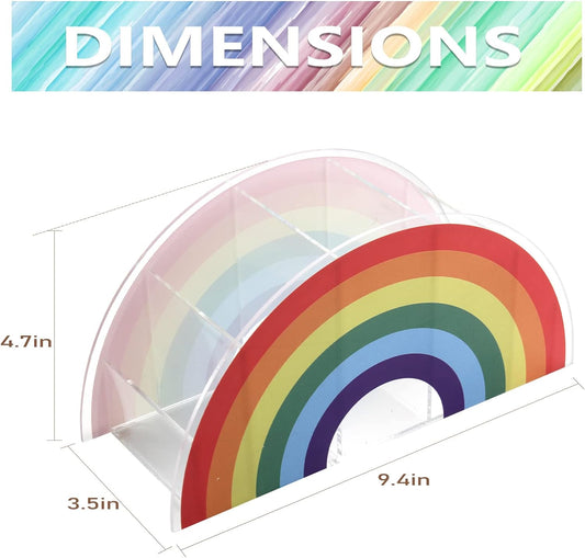 Regenboog acryl pen potlood houder duidelijk bureau organisator