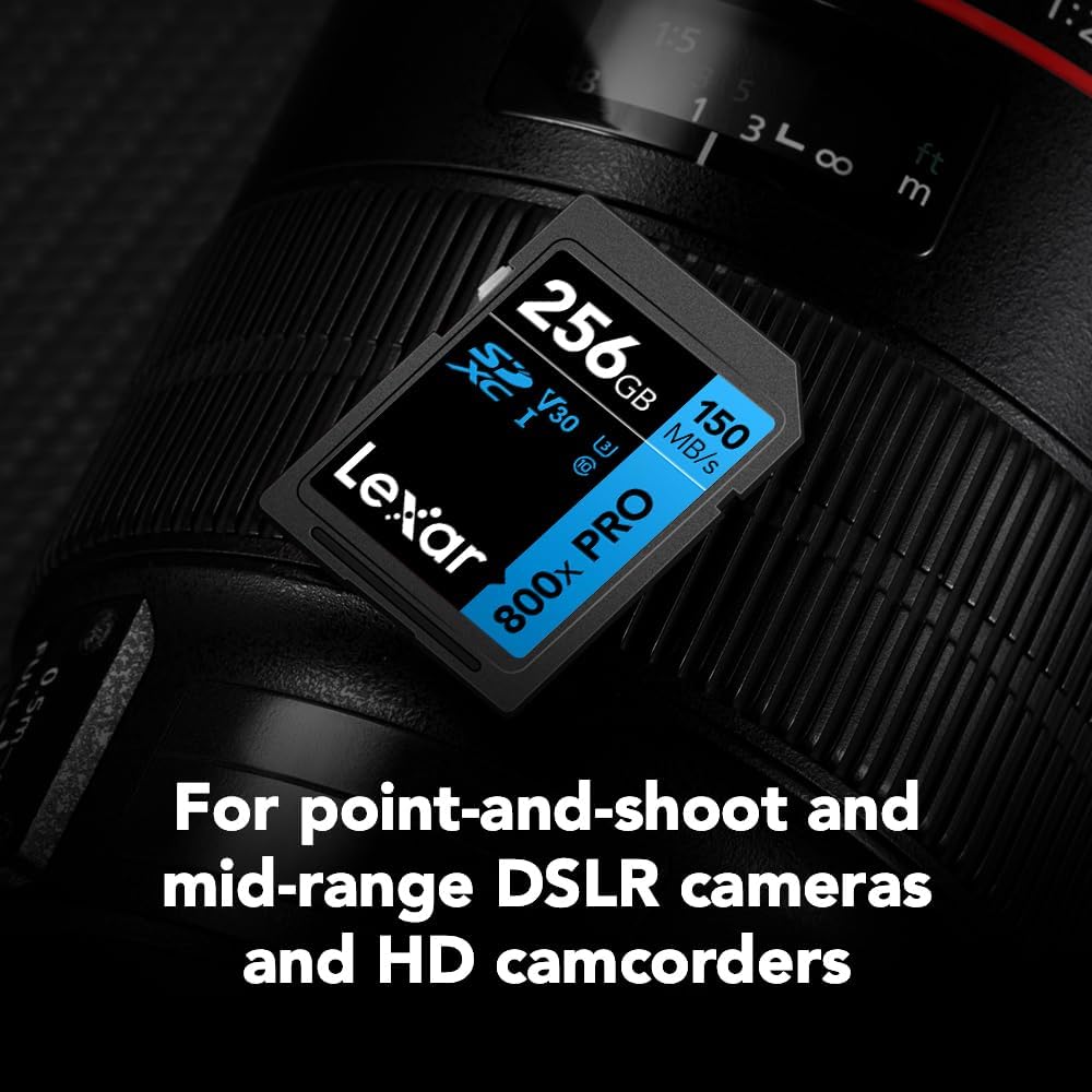 Lexar 32/64/128/256GB 800x PRO SDXC UHS-I Memory Card