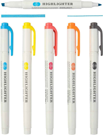 MAIKE – surligneurs pastel doux, 5 marqueurs de couleurs conviviales