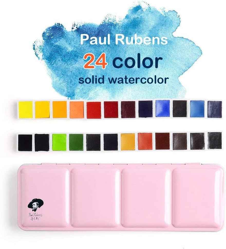 Paul Rubens Watercolor Paint Set Artist Grade,24 Vivid Colors