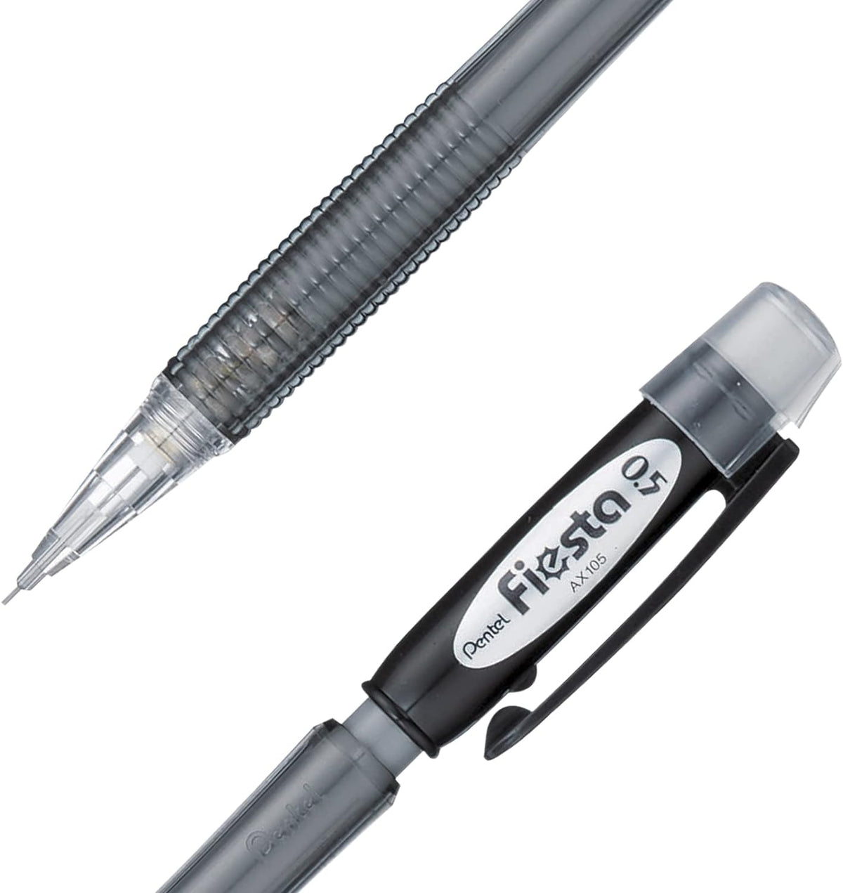Pentel AX105 Fiesta Portaminas automático, 0,5 mm HB, paquete de 5