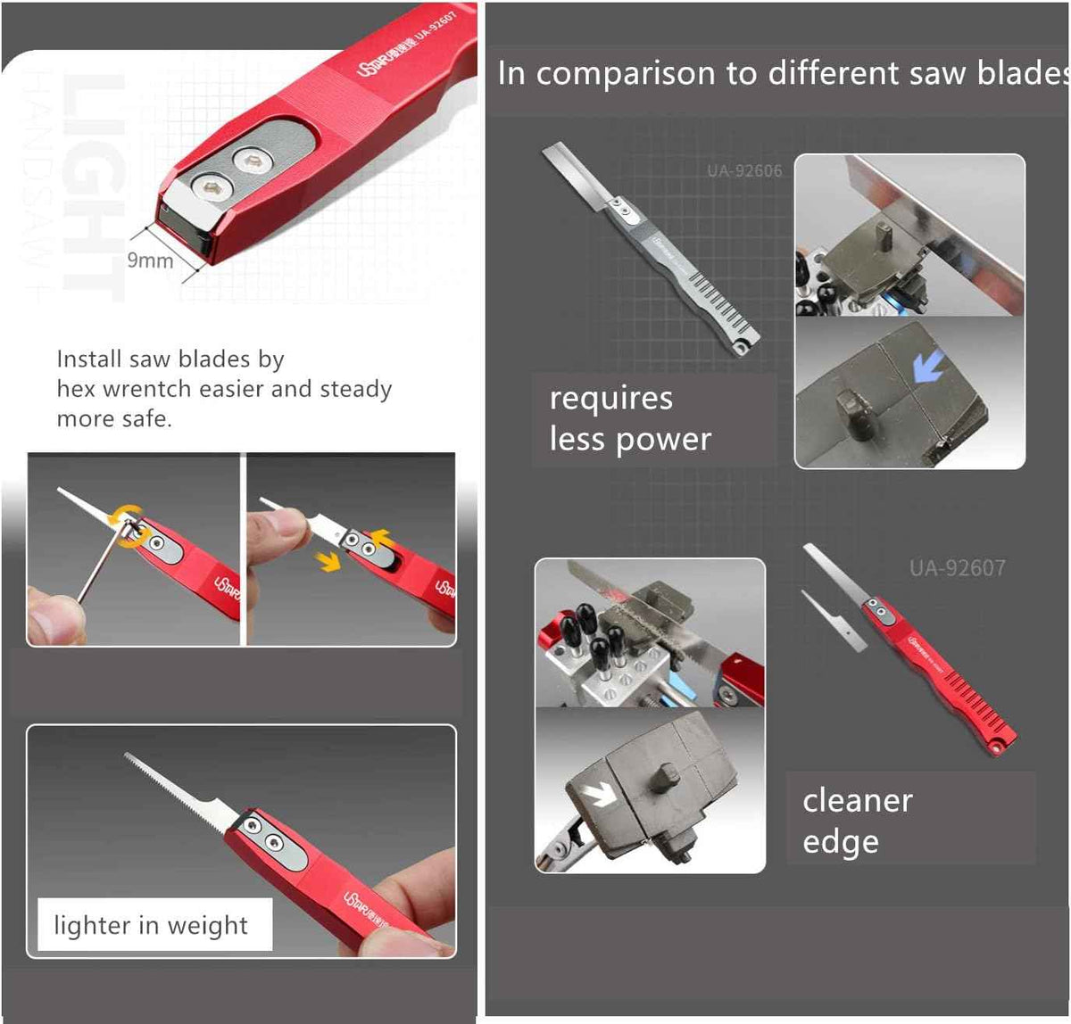 Thin Double Mini Hand Saw Modelling Knife for Model Craft Tools