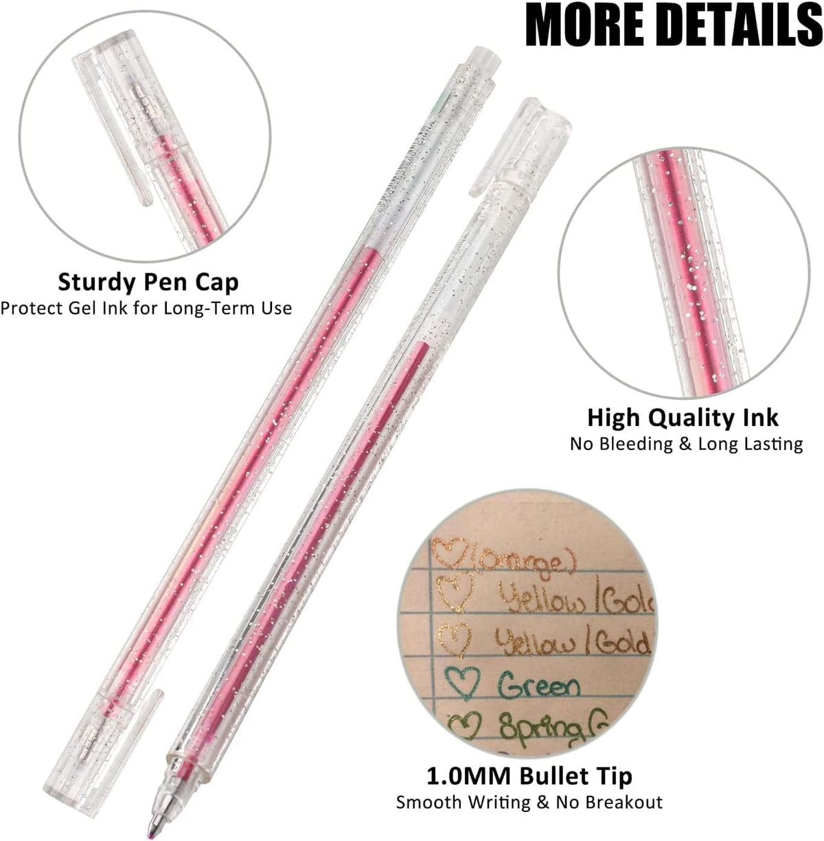 8/12/18 Color Glitter Gel Pens 1.0MM