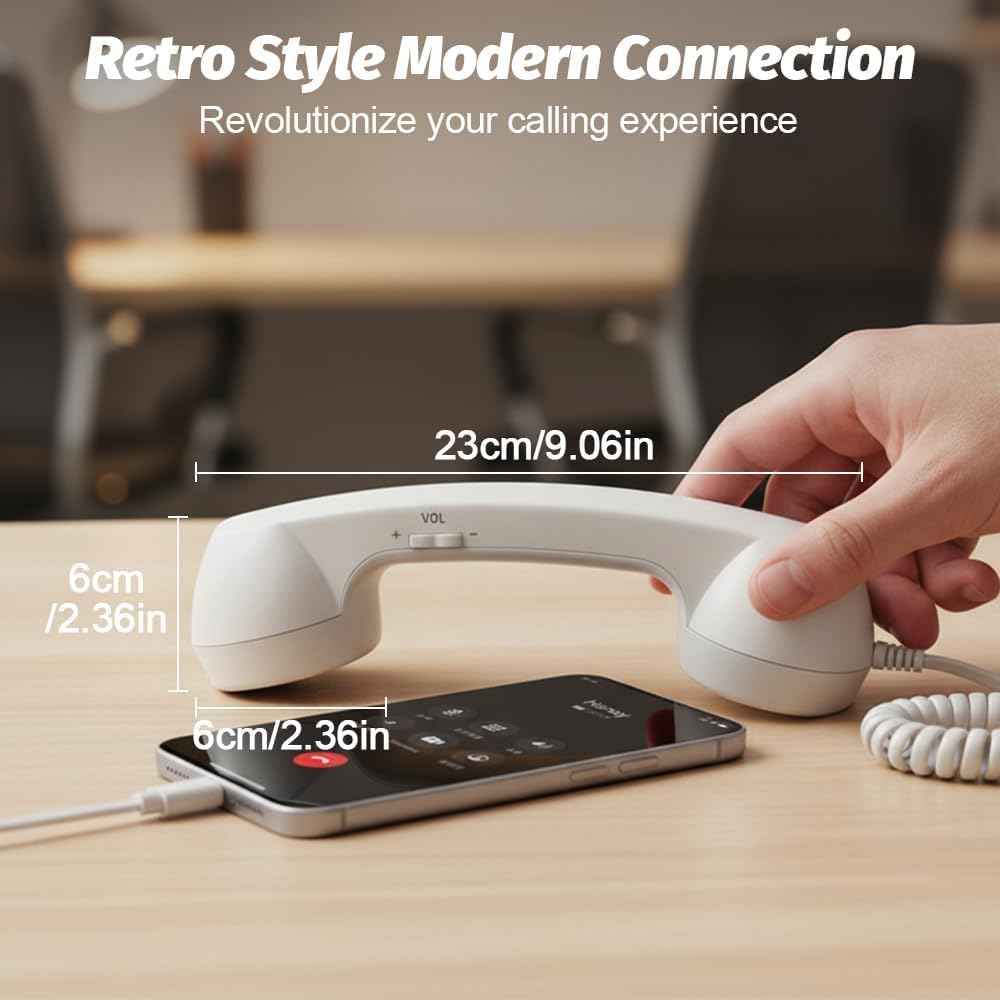 Retro Phone Handset Landline Telephone Style Type-C