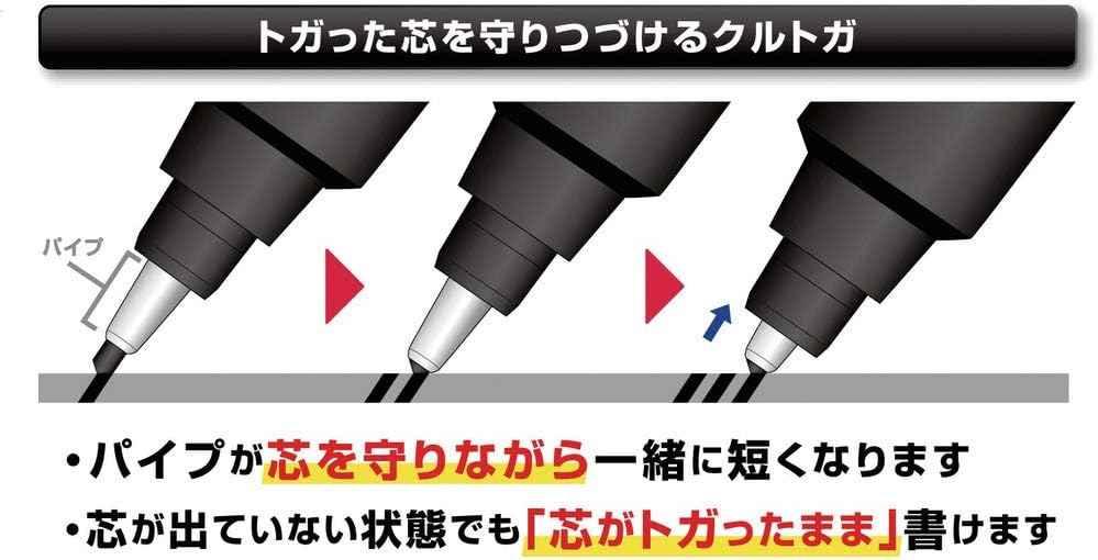 Uni Kuru Toga Roulette Mechanical Pencil,0.5 mm Gun Metallic Body