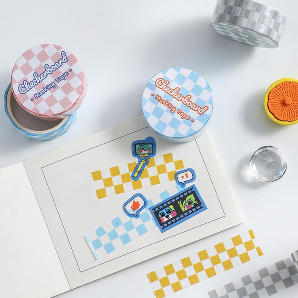 6 Rolls Checkerboard Washi Tape