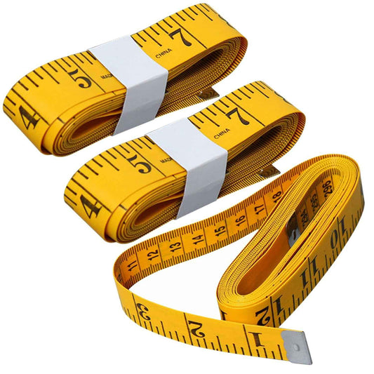 3pcs Soft Tape Measure Double Scale Sewing Flexible Tailor Craft Ruler