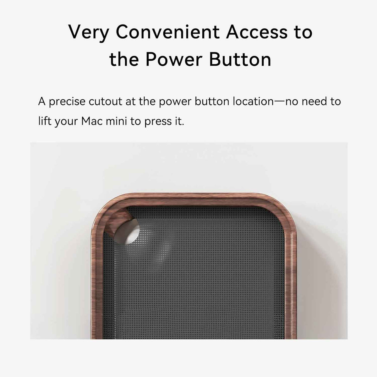 Wooden Cooling Stand for Mac Mini M4 Pro with Dust Filter Mesh