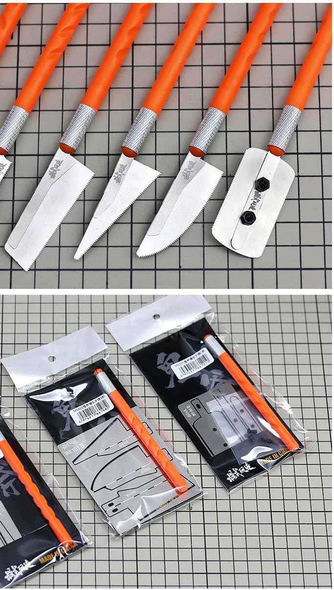 DSPIAE 2 Handles and 4 Blades Mini Hand Saws for Model