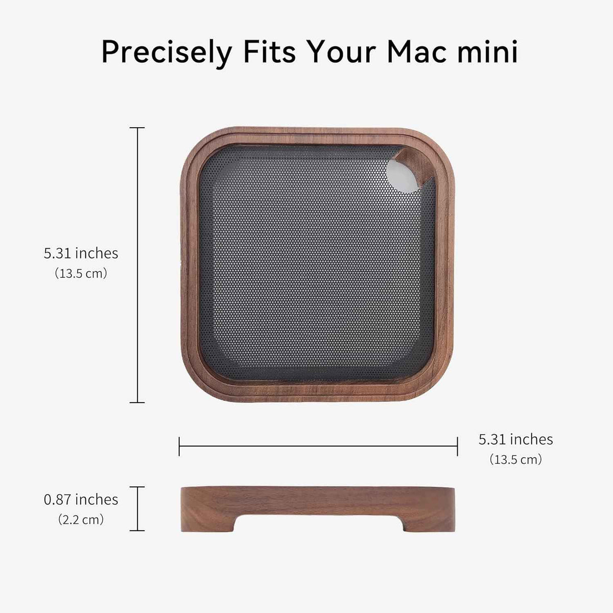 Wooden Cooling Stand for Mac Mini M4 Pro with Dust Filter Mesh