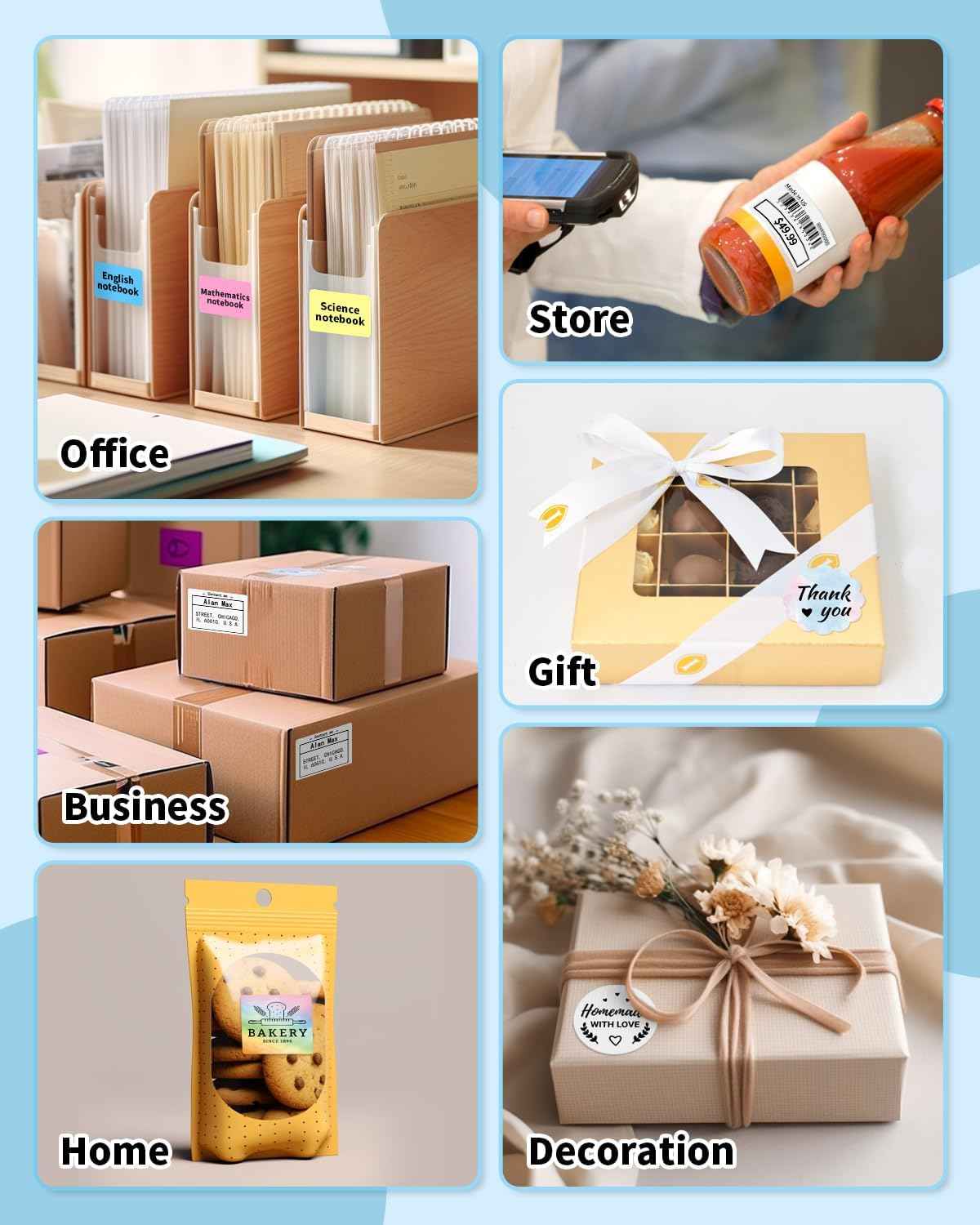 Phomemo M200/M110S Clear Adhesive Thermal Label,40mm X 60mm