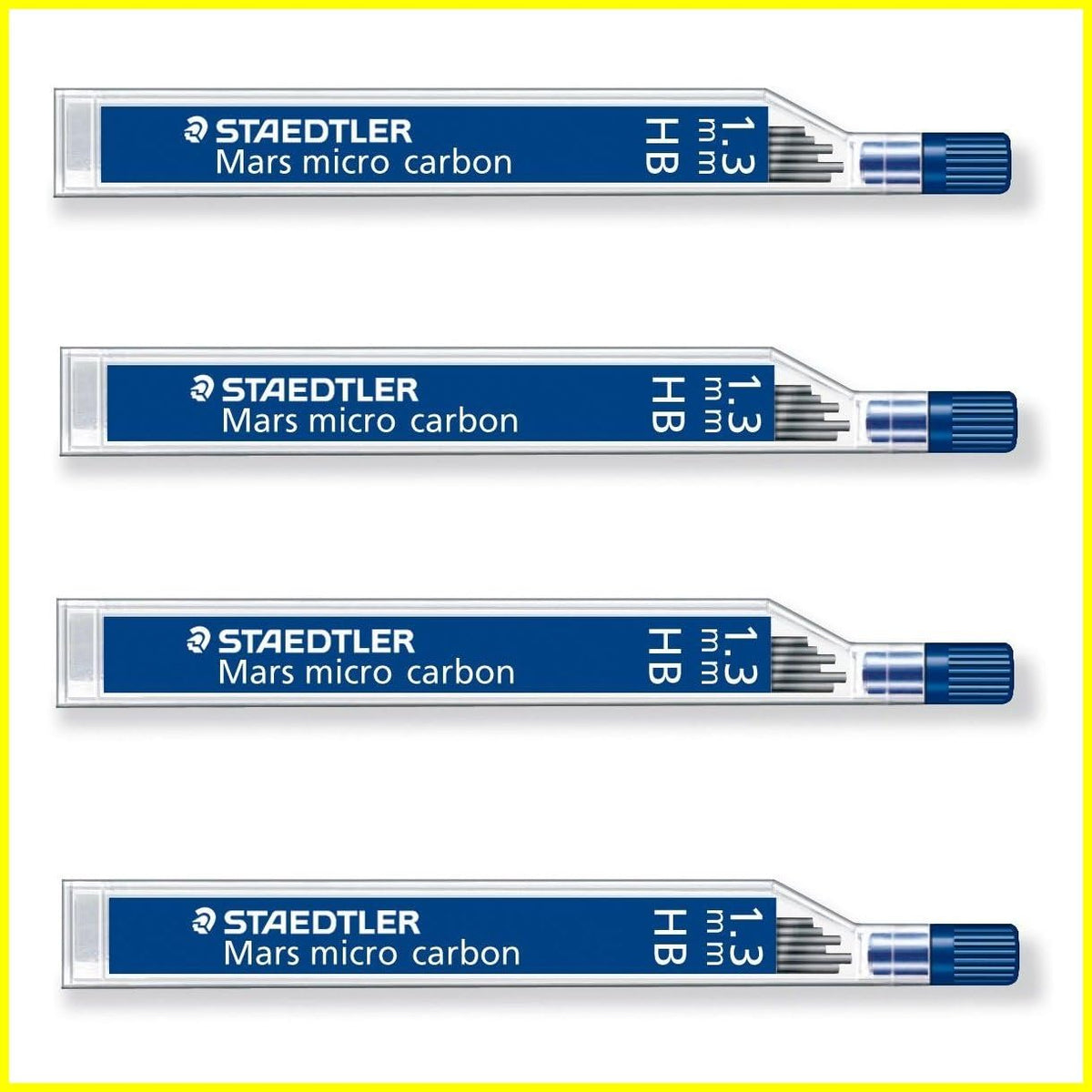 STAEDTLER Mars Micro Carbon 1,3 mm HB - Recambios de minas para lápices, paquete de 4