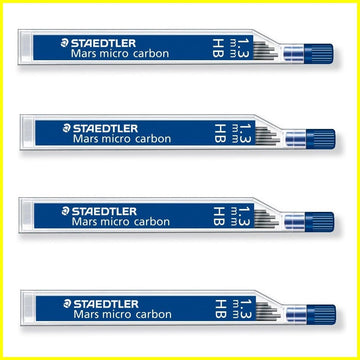 STAEDTLER Mars Micro Carbon 1,3 mm HB - Recambios de minas para lápices, paquete de 4