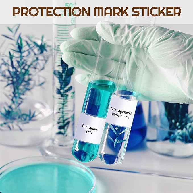 500 etiquetas protectoras adhesivas transparentes impermeables de 52 x 103 mm