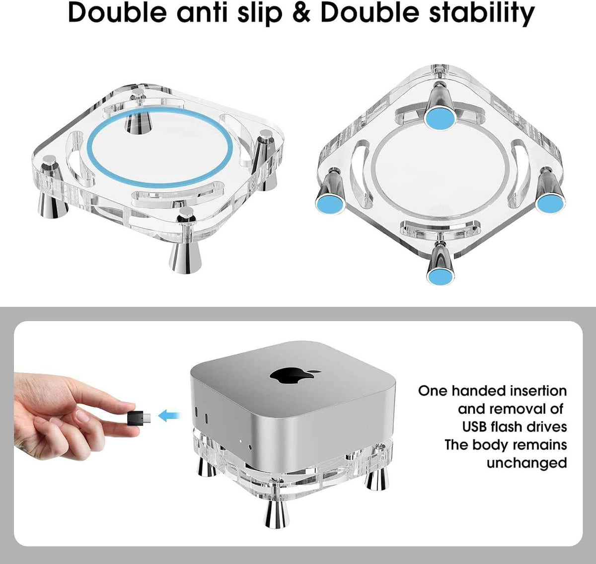 Acrylic Stand Base Holder for 2024 Apple Mac Mini M4 Pro