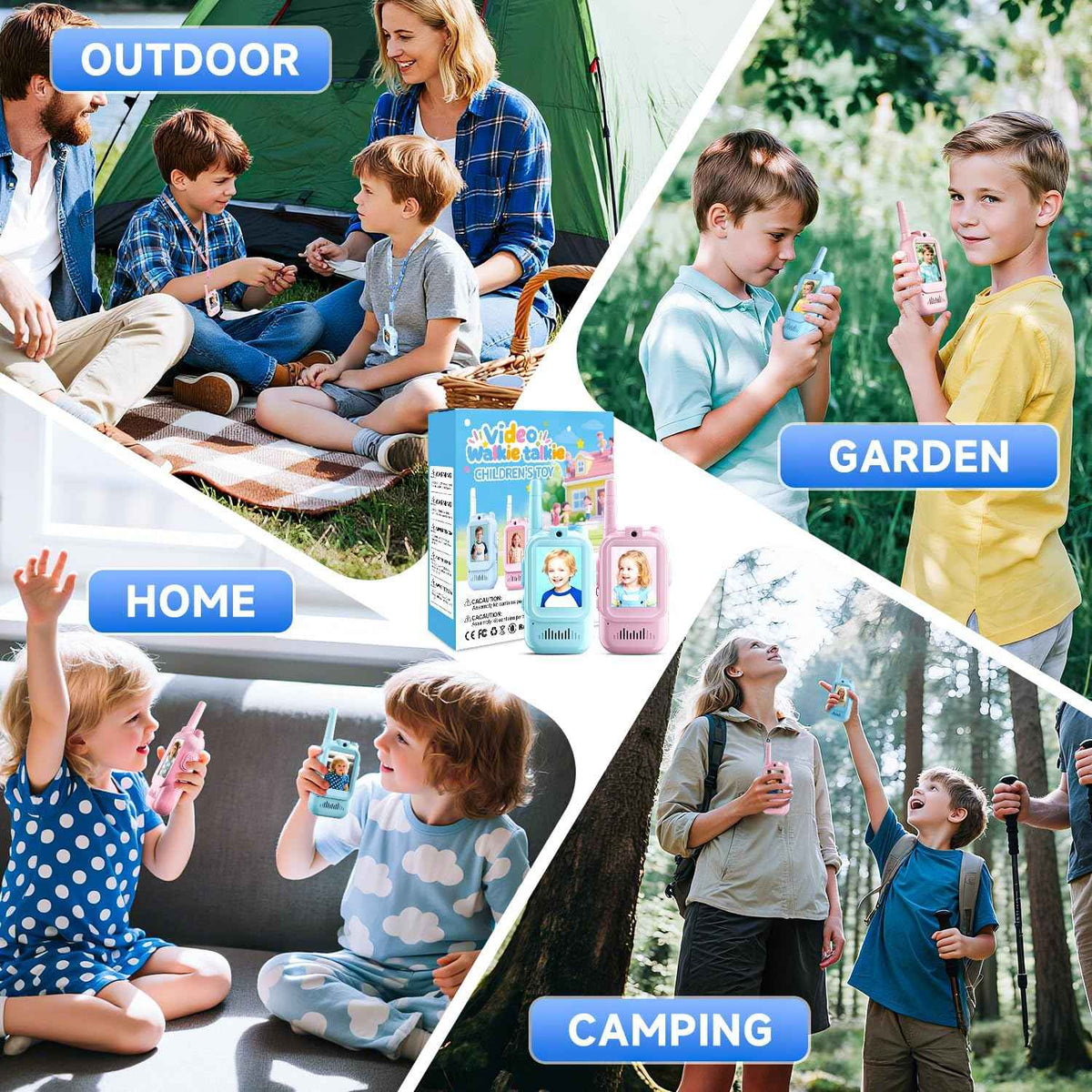 Video Walkie Talkies for Kids, Handheld 2 Pack