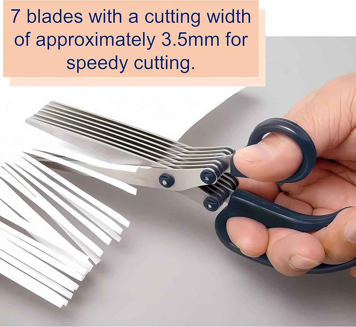 Sunstar 7-Blade Shredder Scissors,7.9 inches (200mm),Black