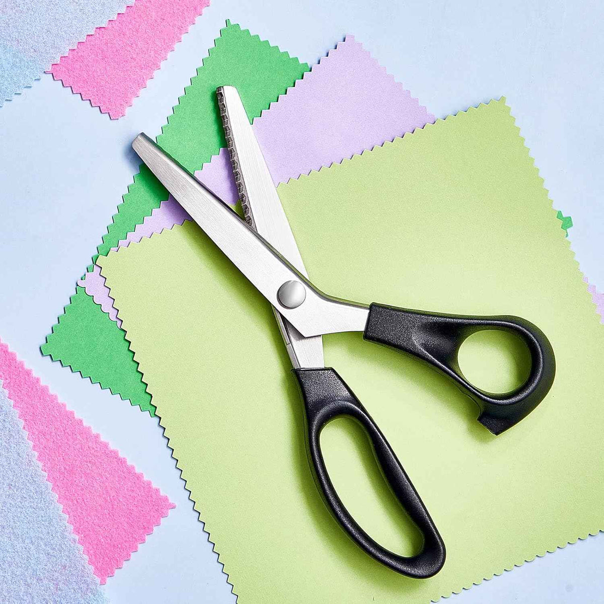 2Pcs Pinking Shears Scissors for Fabric Cutting 7mm 5mm