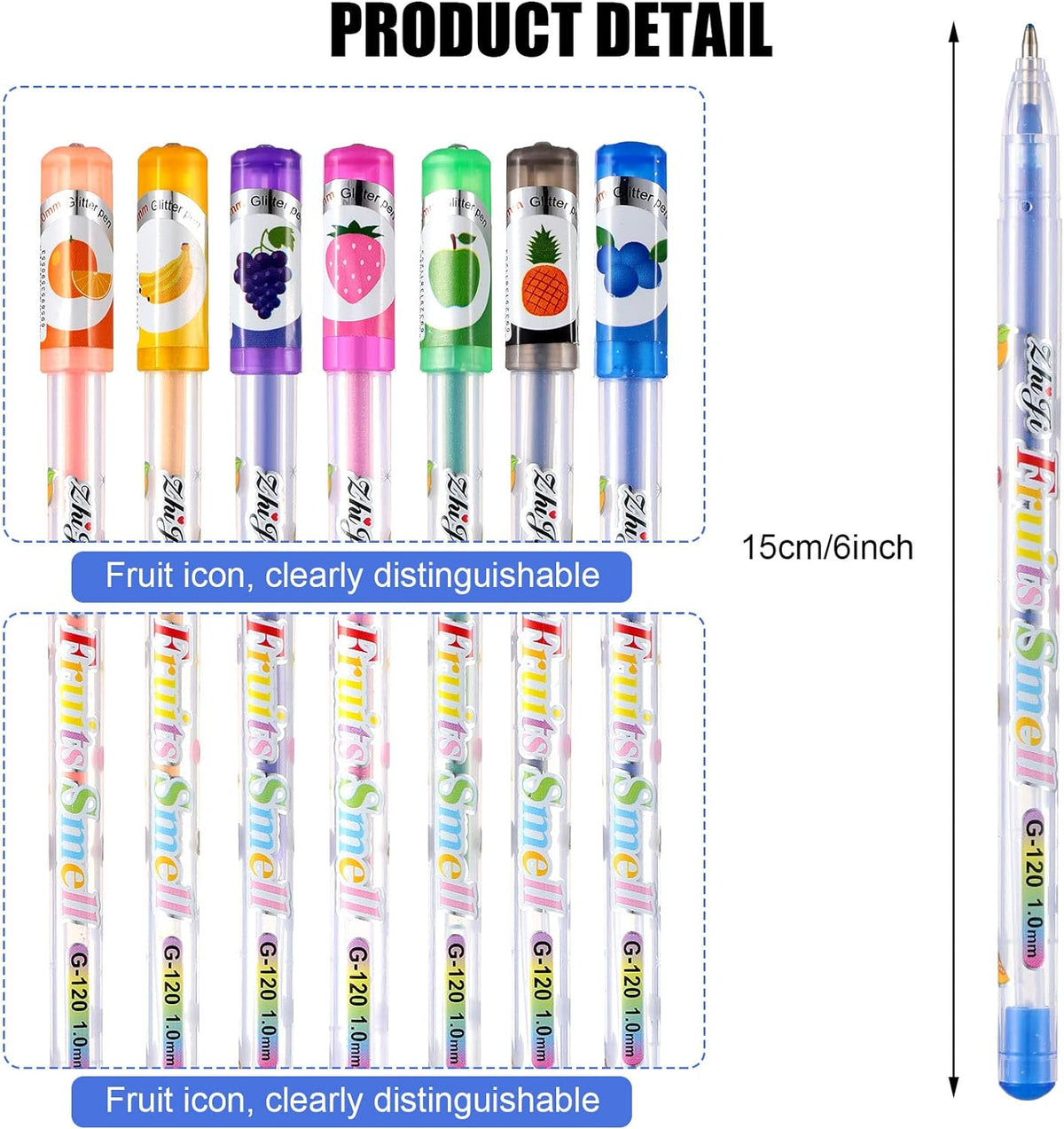 36 stuks geurende pennen glitter kleur leuke pen