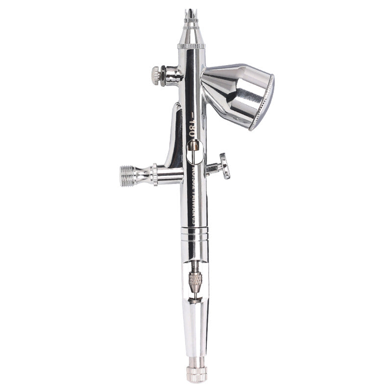 180 Dual-Action External Mix Airbrush 0.2/0.3/0.5mm Nozzle,for Gunpla,Scale Models & Figure Painting