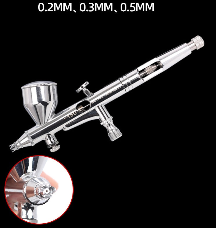 180 Dual-Action External Mix Airbrush 0.2/0.3/0.5mm Nozzle,for Gunpla,Scale Models & Figure Painting