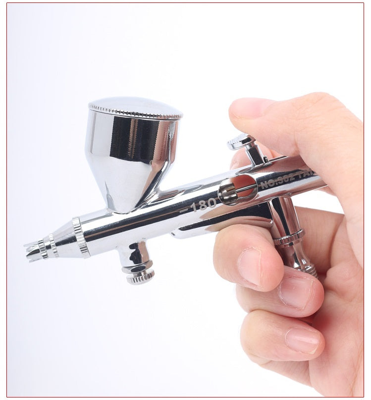 180 Dual-Action External Mix Airbrush 0.2/0.3/0.5mm Nozzle,for Gunpla,Scale Models & Figure Painting