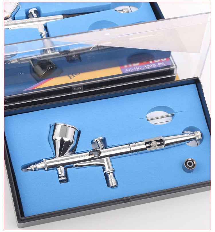 180 Dual-Action External Mix Airbrush 0.2/0.3/0.5mm Nozzle,for Gunpla,Scale Models & Figure Painting