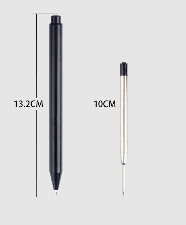 Aluminum Alloy Retractable Gel Ink Pen | Black Ink | 3-Pack