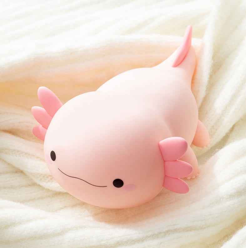Pink Axolotl Silicone LED Night Light for Kids