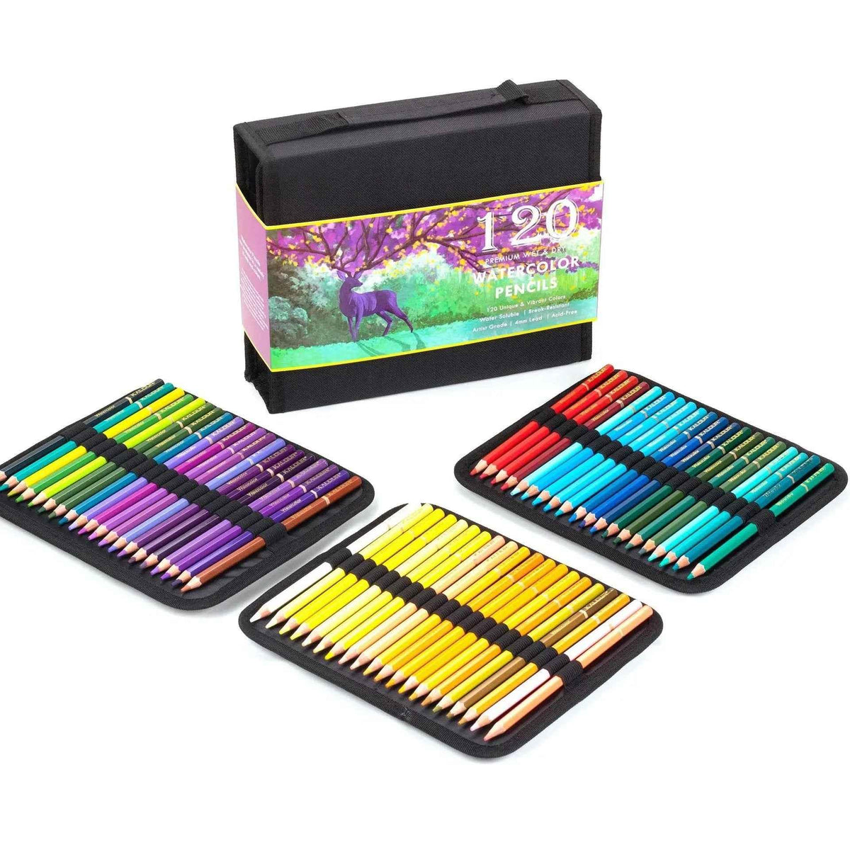 KALOUR 120 Aquarellstifte-Set mit Tragetasche