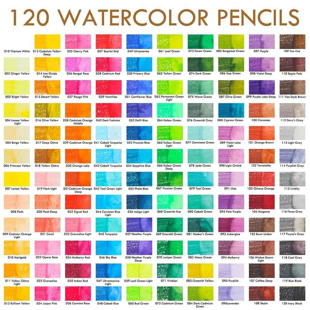 KALOUR 120 Aquarellstifte-Set mit Tragetasche