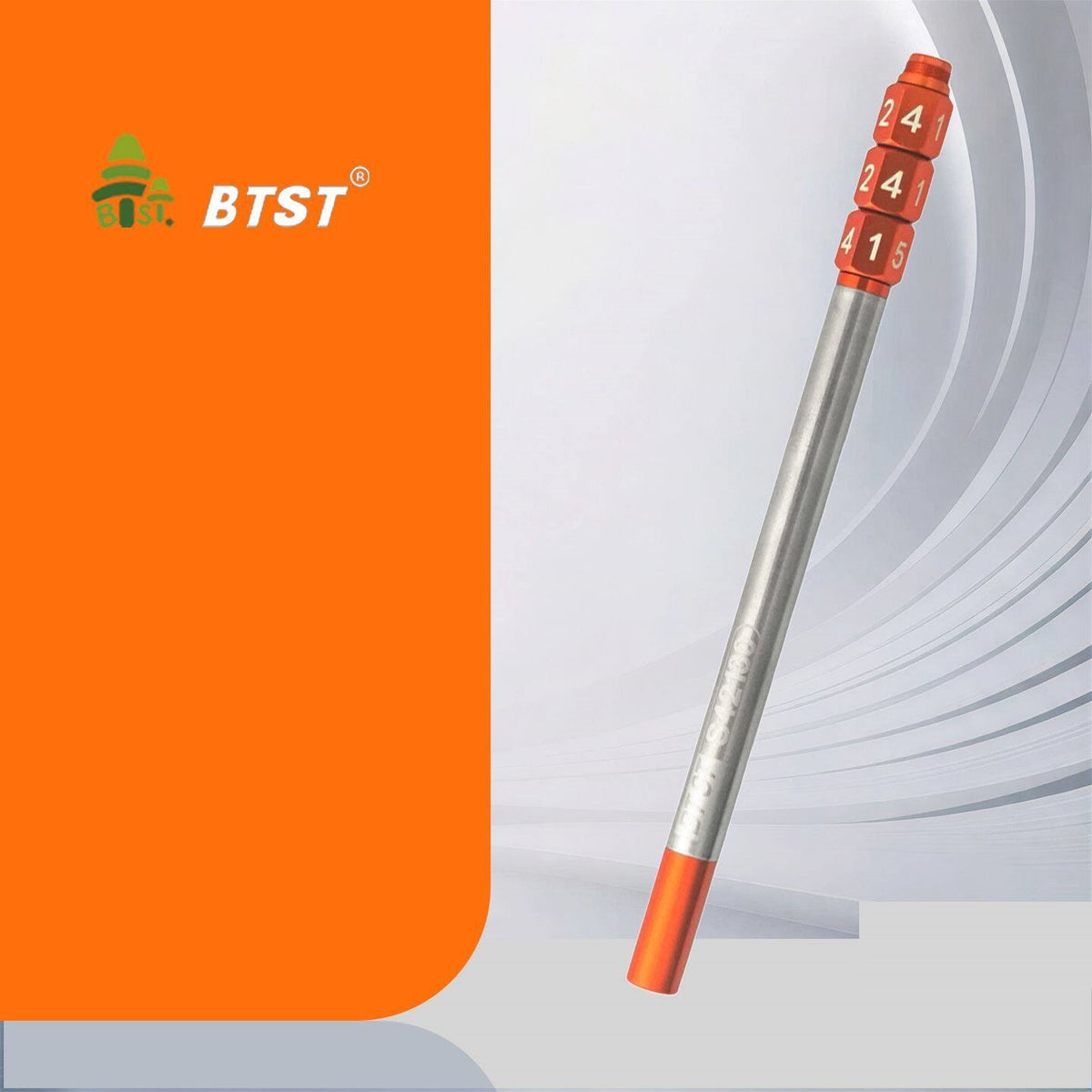 BTST All-Metal Gel Pen Magnetic Cap, Spinning Dice Fidget Stress Relief Orange