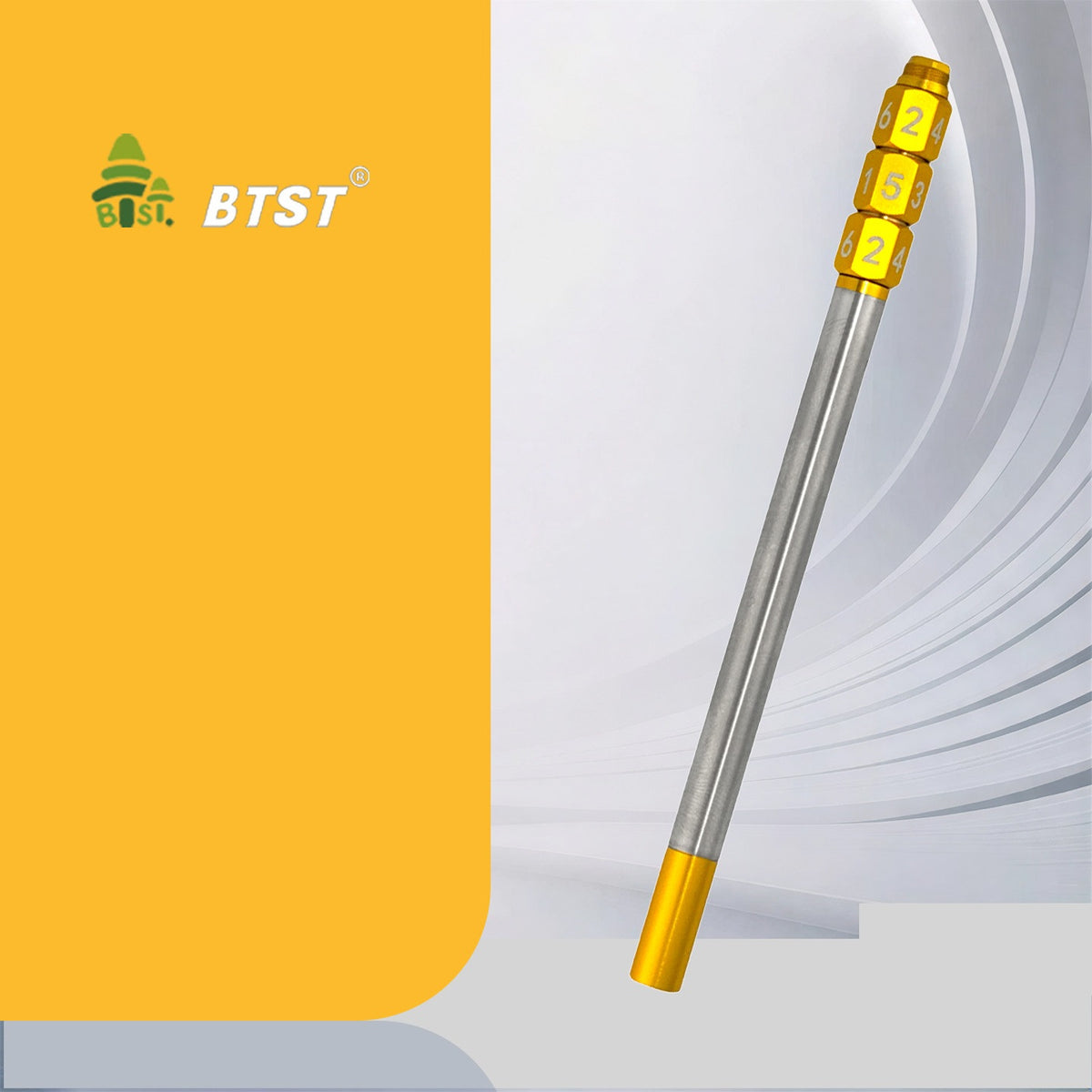 BTST All-Metal Gel Pen Magnetic Cap, Spinning Dice Fidget Stress Relief Yellow