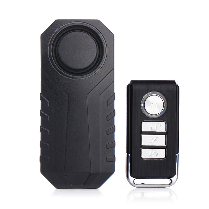 Wireless Remote Control Bicycle Vibration Alarm | 113dB Loud Anti-Theft Security Alert 1 Alarm + 1 Remote