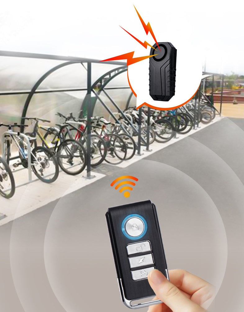 Wireless Remote Control Bicycle Vibration Alarm | 113dB Loud Anti-Theft Security Alert